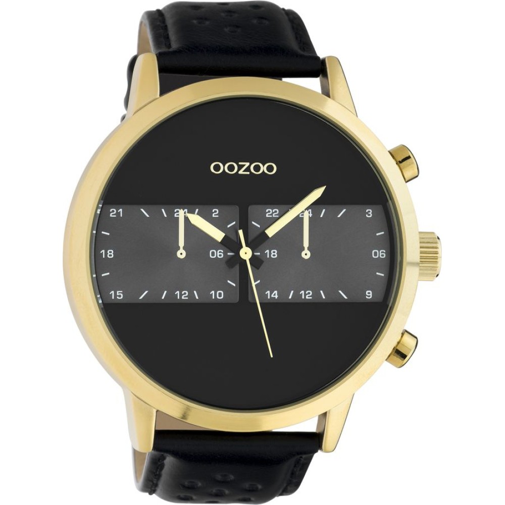 OOZOO C10516 Timepieces Black Leather Strap