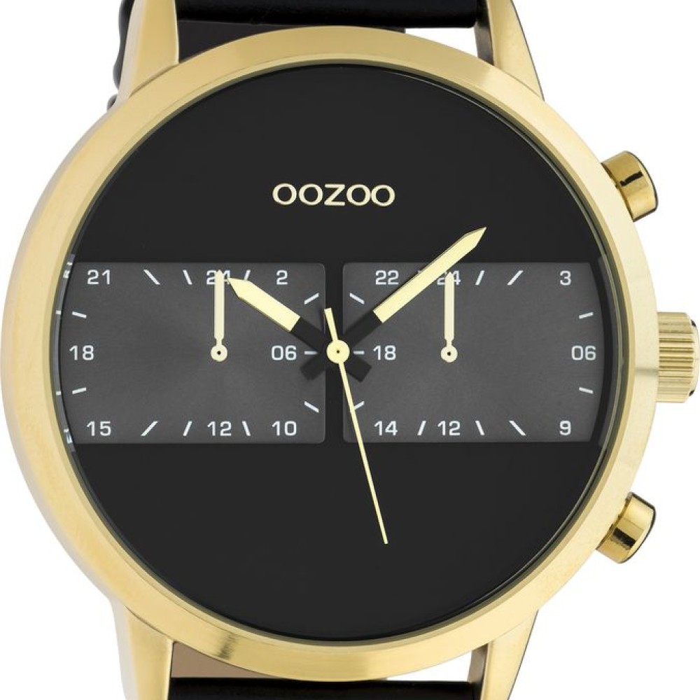 OOZOO C10516 Timepieces Black Leather Strap