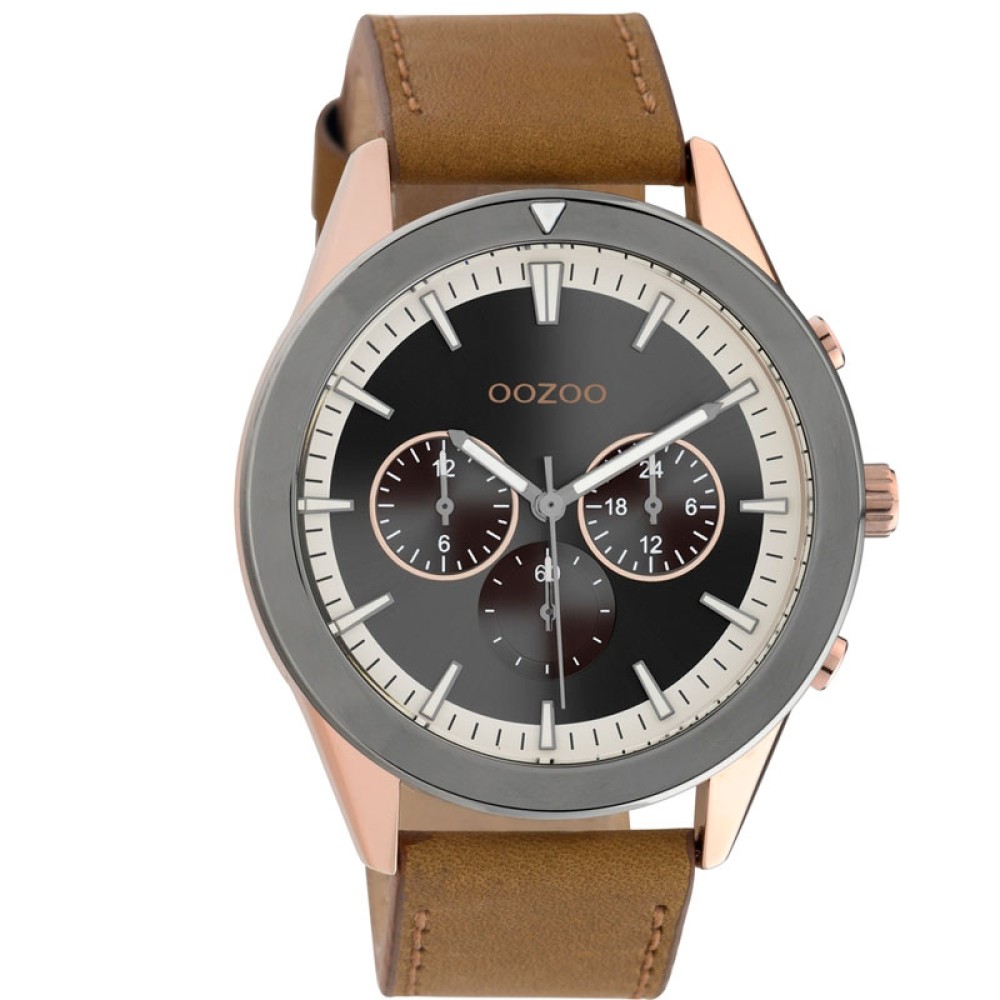 Ρολόι OOZOO Timepieces Brown Leather Strap C10800