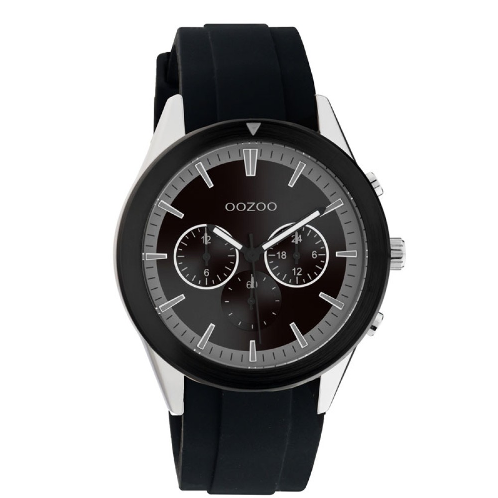 Ρολόι OOZOO Timepieces Black Rubber Strap C10849