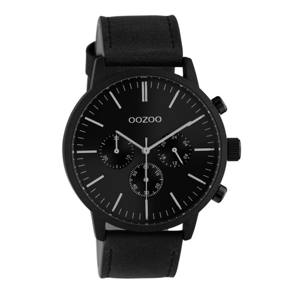 OOZOO Timepieces Black Leather Strap C10919
