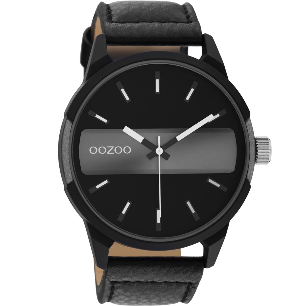 OOZOO Timepieces Black Leather Strap C11000