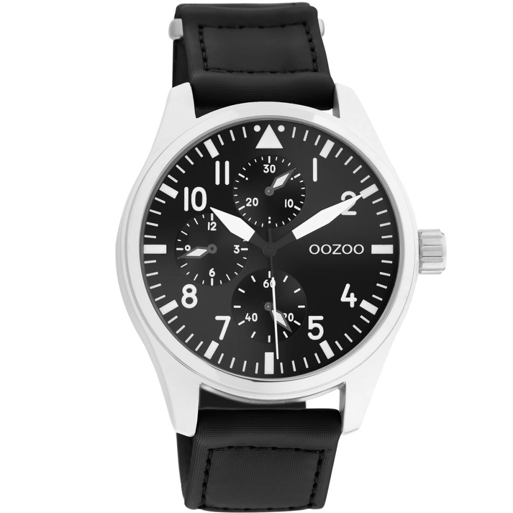 OOZOO Timepieces Black Fabric Strap C11009