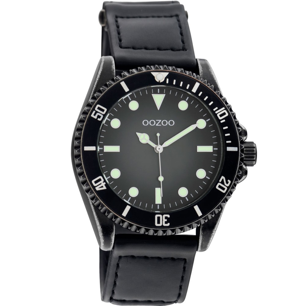 OOZOO Timepieces Black Fabric Strap C11012