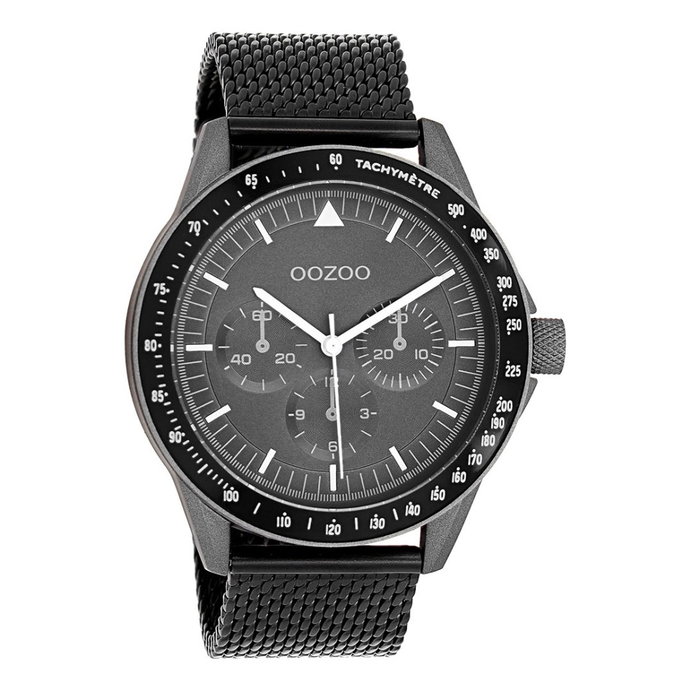 OOZOO  C11114 Timepieces Black Metallic Bracelet