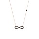 Gold 9ct. Infinity pendant with CZ
