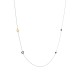 9kt Gold. Station necklace with heart & flower