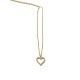 9kt Gold. Open heart with white CZ