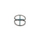 Δαχτυλίδι σχέδιο σταυρός με πέτρες ζιργκόν από μαύρο επιπλατινωμένο ασήμι 925°