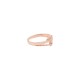 Δαχτυλίδι σχέδιο κορώνα princess με πέτρες ζιργκόν από ροζ επιχρυσωμένο ασήμι 925°