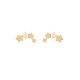 Σκουλαρίκια στίκ σχέδιο αστέρια με πέτρες ζιργκόν από χρυσό 9 καρατίων