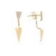 9kt Gold. Triangle earring jackets