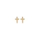 Σκουλαρίκια στίκ σχέδιο σταυρός από χρυσό 9 καρατίων