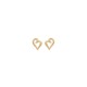 Gold 9ct. Heart stud earrings
