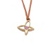 9kt Gold. Butterfly and pink CZ