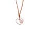 Gold 9ct. Open-space hearts with white CZ