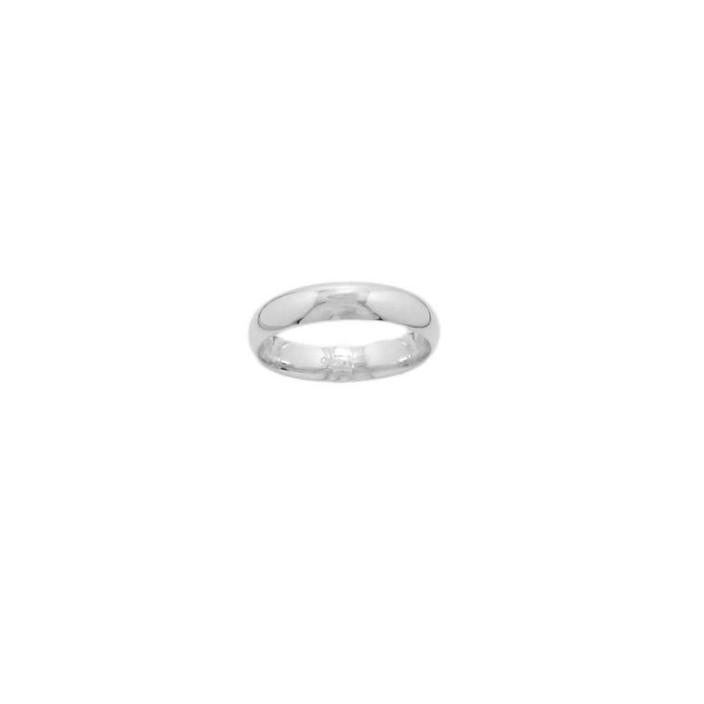 Sterling silver 925°.  Rhodium plated band