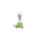 Sterling silver 925°.  Tortoise charm with green CZ