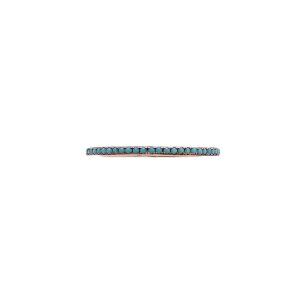 Sterling silver 925°.  Turquoise eternity band