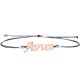 Sterling silver 925°.Anna name bracelet on cord