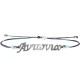 Sterling silver 925°.Antonia name bracelet on cord