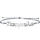 Sterling silver 925°.Stauroula name bracelet on cord
