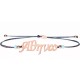 Sterling silver 925°.Athina name bracelet on cord