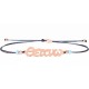 Sterling silver 925°.Theano name bracelet on cord