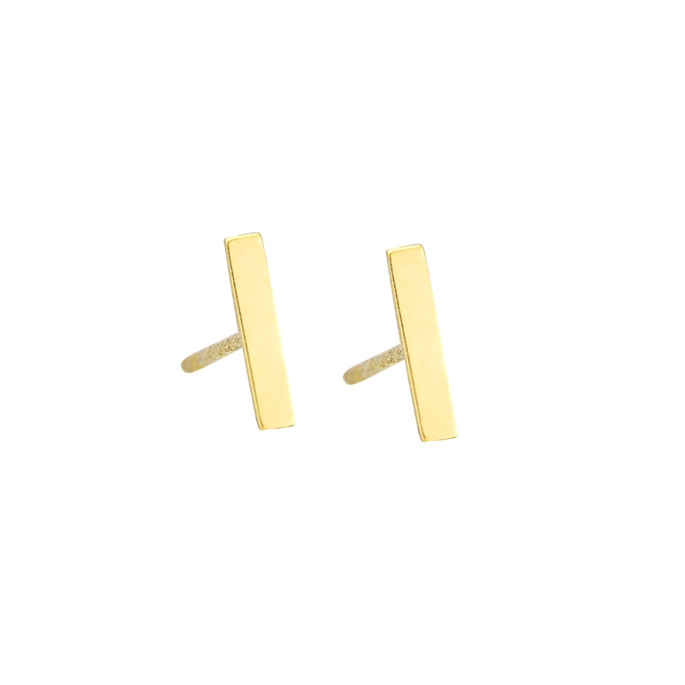 Gold 9ct. Small bar stud earrings
