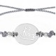 Sterling silver 925°.Libra disc bracelet