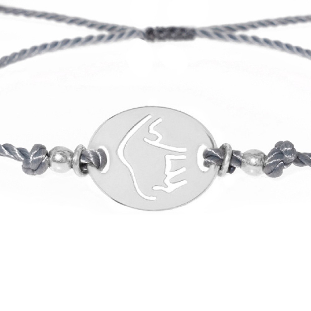 Sterling silver 925°. Taurus disc bracelet
