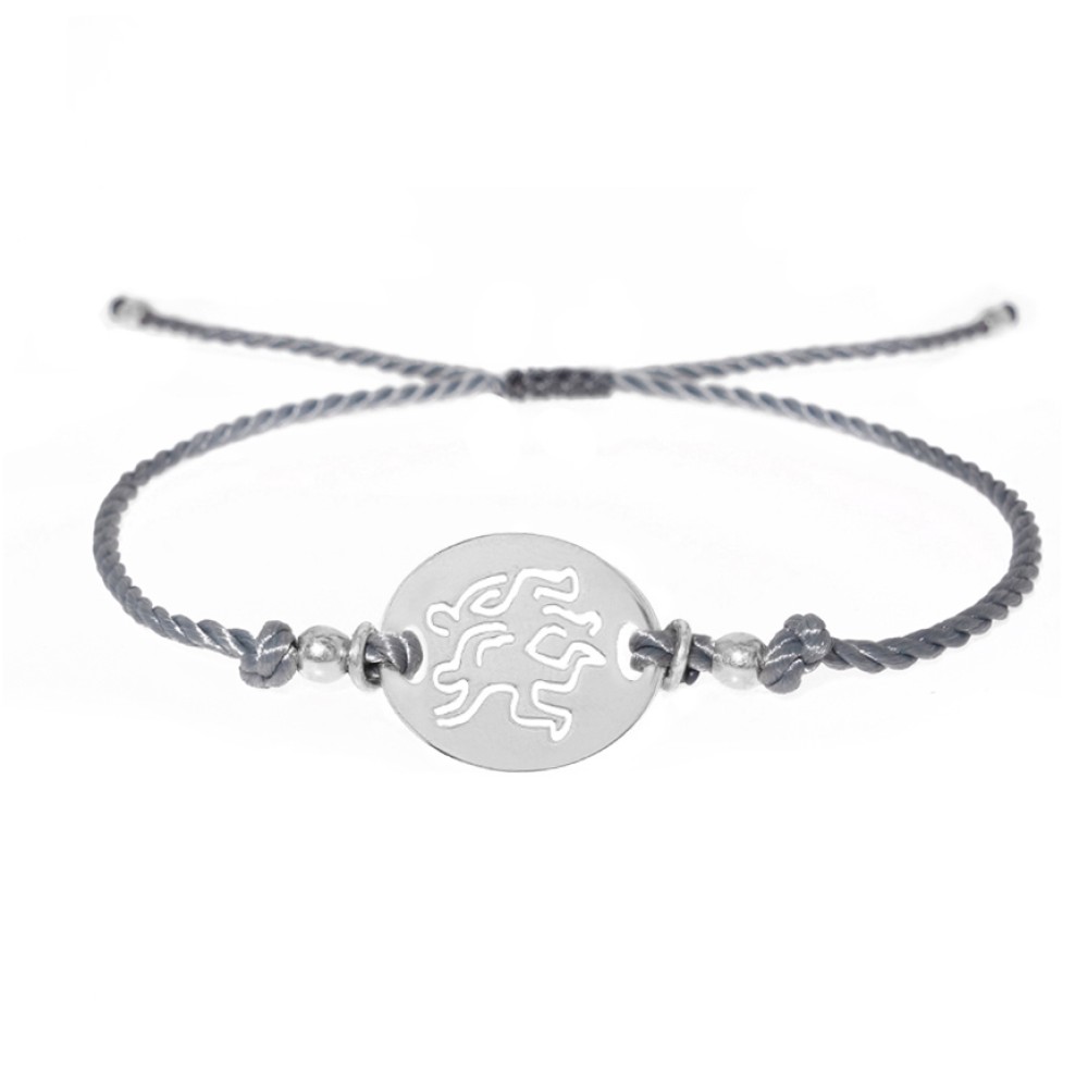 Sterling silver 925°. Gemini disc bracelet