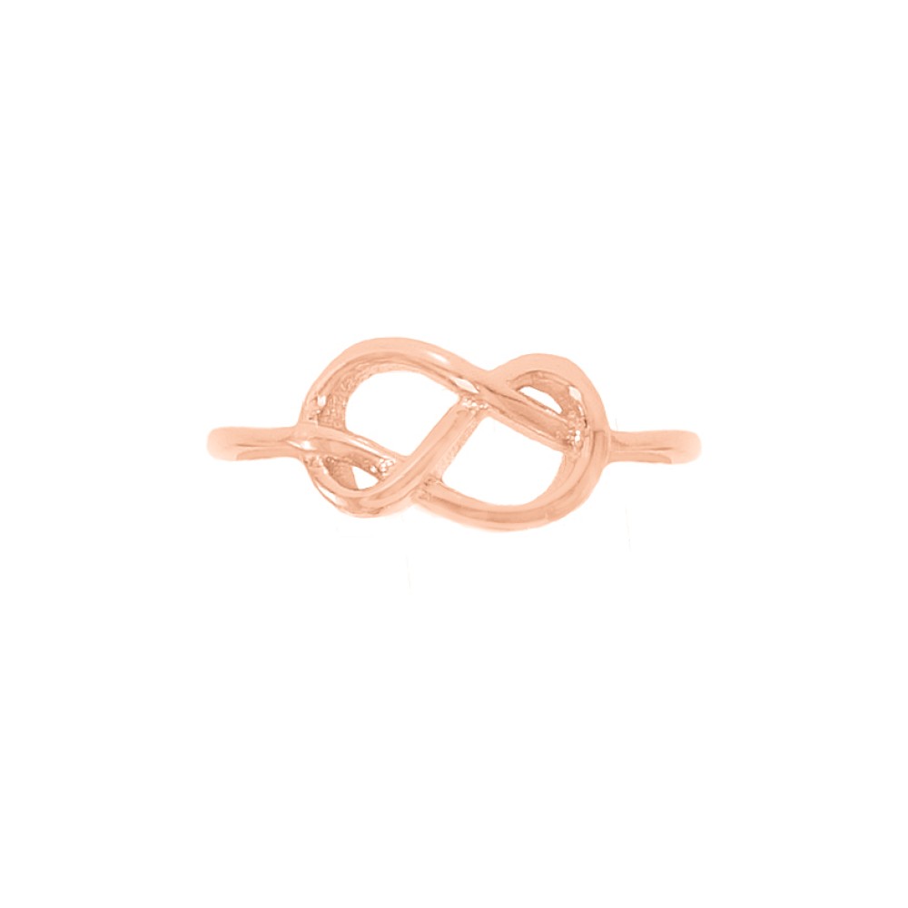 Sterling silver 925°.  Knotted band in rose plating
