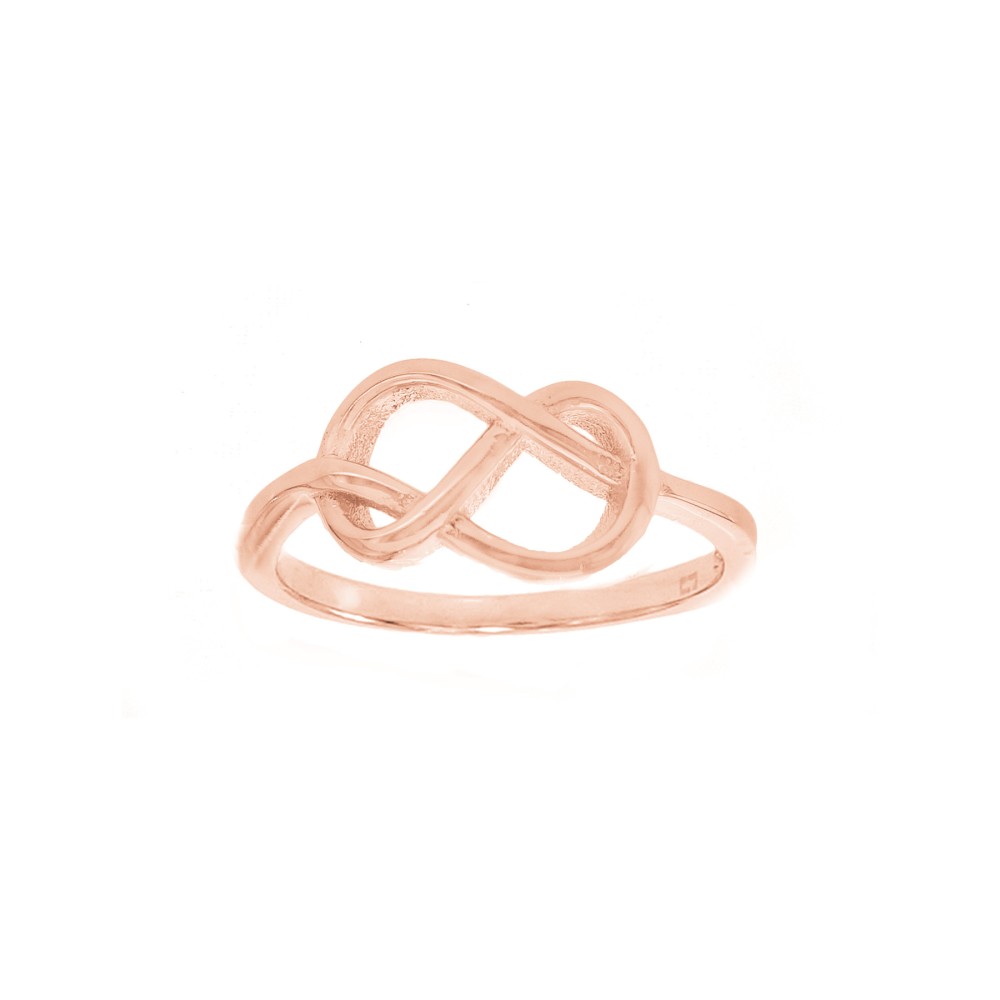 Sterling silver 925°.  Knotted band in rose plating