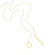 9kt Gold. Circle and bar lariat necklace