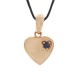 Gold 9ct. Gold heart with black CZ