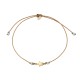 Gold 9ct. Solid star on cord bracelet