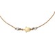 Gold 9ct. Solid star on cord bracelet