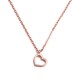 Sterling silver 925°. Open heart pendant on chain
