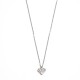 Sterling silver 925°. Diamond shaped charm on chain