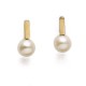 9kt Gold. Bar and pearl studs
