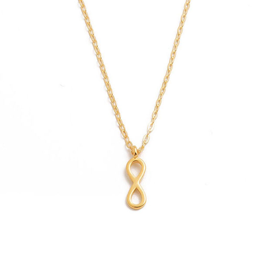 Sterling silver 925°. Infinity on chain