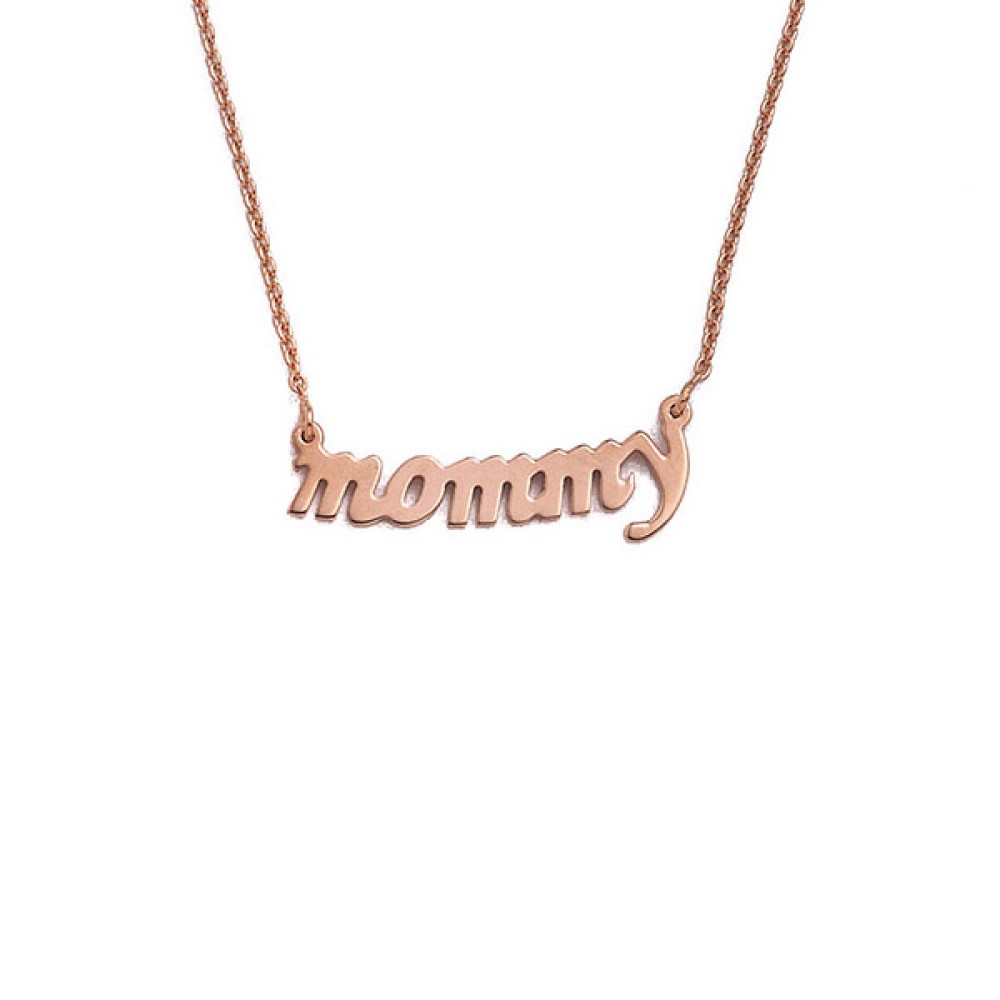 Sterling silver 925°.  Mommy necklace on chain