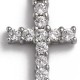 Sterling silver 925°.  Cubic zirconia cross