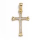 Sterling silver 925°.  Byzantine style cross with CZ
