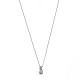 Sterling silver 925°. White CZ solitaire necklace