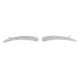 Sterling silver 925°. Ear cuff with white CZ rhodium plated