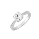 Sterling silver 925°.  Solitaire and band white CZ