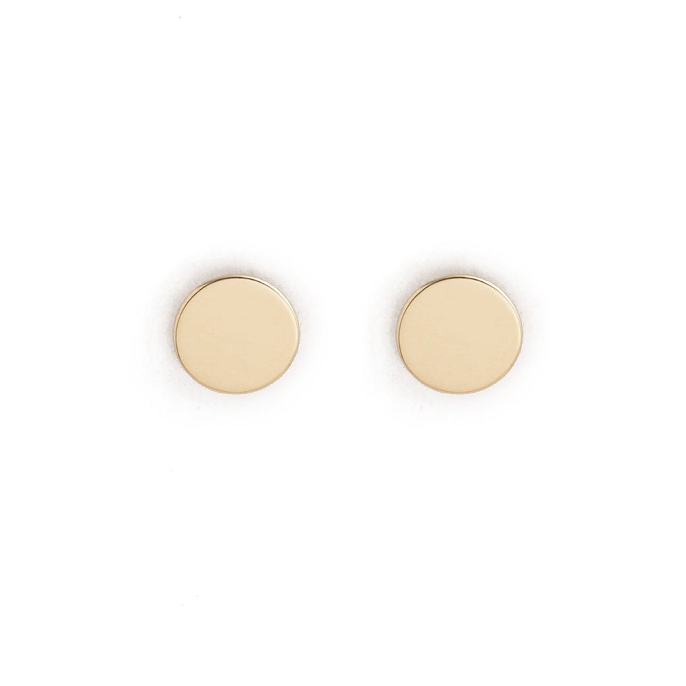 Σκουλαρίκια στικ με σχέδιο κύκλος από χρυσό 9 καρατίων