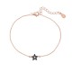 Sterling silver 925°. Black CZ star on delicate chain